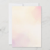 Über dem Mond | Floral Baby Dusche Einladung (Rückseite)