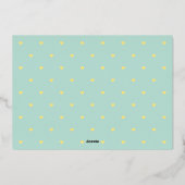 Über dem Mond Foil Baby Geburt Ankündigung (Rückseite)