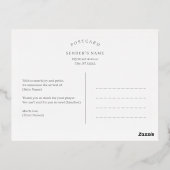 Über dem Mond Foil Geburtsankündigung Postkarte (Rückseite)