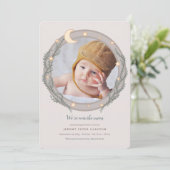 Über dem Mond Foto Geburtserklärung Ankündigung (Stehend Vorderseite)