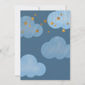 Über dem Mond funkelnder Kindergeburtstag Einladung (Rückseite)