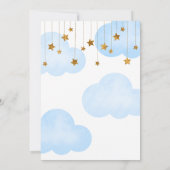 Über dem Mond funkelnder Kindergeburtstag Einladung (Rückseite)