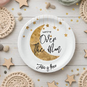 Über dem Mond funkelnder Kindergeburtstag Pappteller