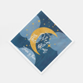 Über dem Mond funkelnder Mondmond Kindergeburtstag Serviette (Ecke)