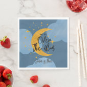 Über dem Mond funkelnder Mondmond Kindergeburtstag Serviette (Beispiel)