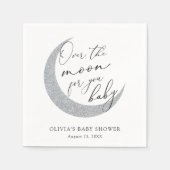 Über dem Mond für Sie Baby Dusche Napkins Serviette (Vorderseite)