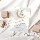 Über dem Mond für zwei Zwillingsduschen Einladung