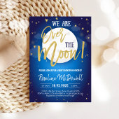 Über dem Mond Galaxy Space Themed Baby Dusche Einladung