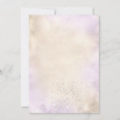 Über dem Mond geschlechtsneutral Lila Babydusche Einladung (Rückseite)