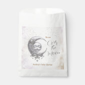 Über dem Mond geschlechtsneutral Lila Babydusche Geschenktütchen (Vorderseite)