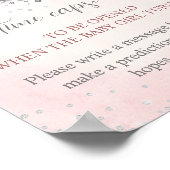 Über dem Mond Girl Baby Duschzeit Kapselunterschri Poster (Ecke)