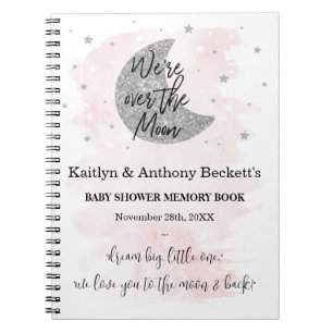 Über dem Mond   Girls Baby Shooter Memory Book Notizblock