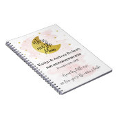 Über dem Mond | Girls Baby Shooter Memory Book Notizblock (Rechte Seite)