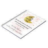 Über dem Mond | Girls Baby Shooter Memory Book Notizblock (Linke Seite)