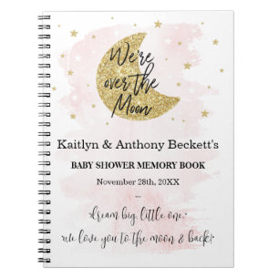 Über dem Mond Girls Baby Shooter Memory Book Notizblock