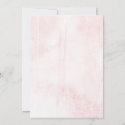 Über dem Mond | Girls Baby Shower Dankeskarte (Rückseite)