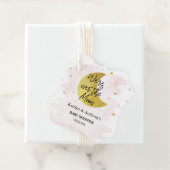 Über dem Mond | Girls Baby Shower Geschenkanhänger (Beispiel)