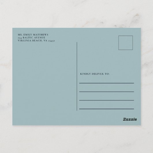 Über dem Mond Gold Stars Kinderdusche Einladung Postkarte (Rückseite)