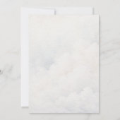 Über dem Mond Gold White Dreamy Sky Baby Dusche Einladung (Rückseite)