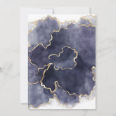 Über dem Mond goldene Babydusche Einladung (Rückseite)