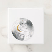 Über dem Mond, Graue Sky Babydusche Geschenkanhänger (Beispiel)