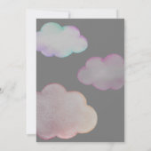 Über dem Mond herrlicher pastellfarbener Kindergeb Einladung (Rückseite)