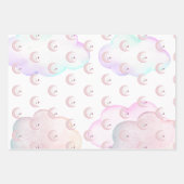 Über dem Mond herrlicher pastellfarbener Kindergeb Geschenkpapier Set (Vorderseite 3)