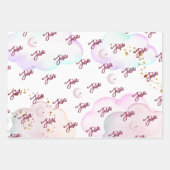 Über dem Mond herrlicher pastellfarbener Kindergeb Geschenkpapier Set (Vorderseite 2)