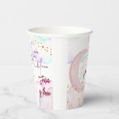 Über dem Mond herrlicher pastellfarbener Kindergeb Pappbecher (Rechts)