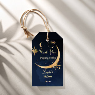 Über dem Mond Himmelsdusche Baby-Dusche Geschenkanhänger
