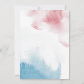 Über dem Mond Junge und Mädchen Zwillinge Babydusc Einladung (Rückseite)