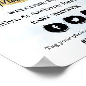 Über dem Mond | Kinderdusche Begrüßungszeichen Poster (Ecke)