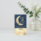 Über dem Mond | Kinderdusche-Windeln-Raffle-Ticket Begleitkarte (Stehend Vorderseite)