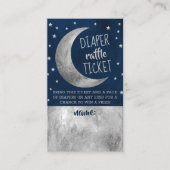 Über dem Mond | Kinderdusche-Windeln-Raffle-Ticket Begleitkarte (Vorderseite)