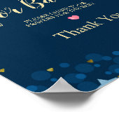 Über dem Mond Kinderduschgebet für Baby Poster (Ecke)