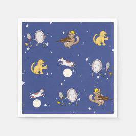 Über dem Mond Kinderzimmer Rhyme Babydusche Sip-n- Serviette