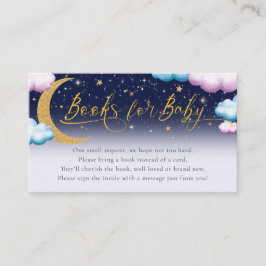 Über dem Mond liegen Bücher für das Baby Begleitkarte