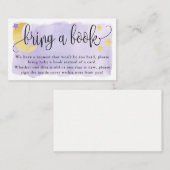 Über dem Mond, Lila Babydusche buchen Begleitkarte (Vorne/Hinten)