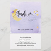 Über dem Mond, Lila Bonbonpapier-Bar-Wrapper Flyer (Vorne)