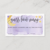 Über dem Mond, Lila schätzen Sie, wie viele Spielk Begleitkarte (Vorderseite)