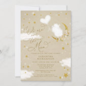 Über dem Mond Little Lamb Ballon Babydusche Einladung (Vorderseite)