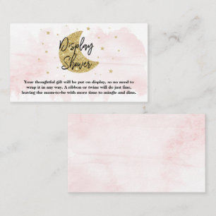 Über dem Mond   Mädchen Babydusche Begleitkarte