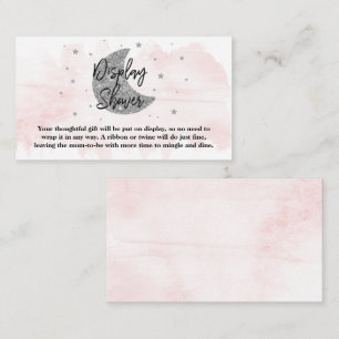 Über dem Mond Mädchen Babydusche Begleitkarte