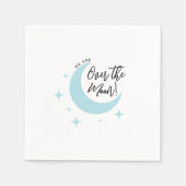 Über dem Mond Minimalistische Babydusche Serviette (Vorderseite)