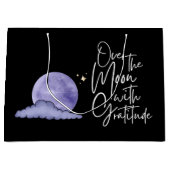 Über dem Mond mit Dankeschön-Tasche Große Geschenktüte (Vorderseite)