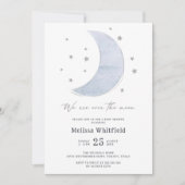 Über dem Mond Neutral Baby Shower Party Einladung (Vorderseite)