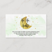 Über dem Mond | Neutrale Baby-Duschaktualisierkart Begleitkarte (Vorderseite)