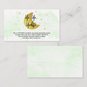 Über dem Mond Neutrale Baby-Duschaktualisierkart Begleitkarte