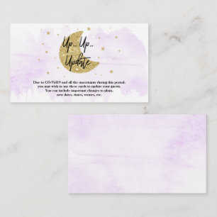 Über dem Mond Neutrale Baby-Duschaktualisierkart Begleitkarte