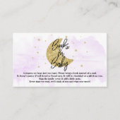 Über dem Mond | Neutrale Babyduschbücher für Kinde Begleitkarte (Vorderseite)